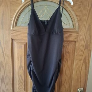 Forever 21 Black Midi Slip Dress